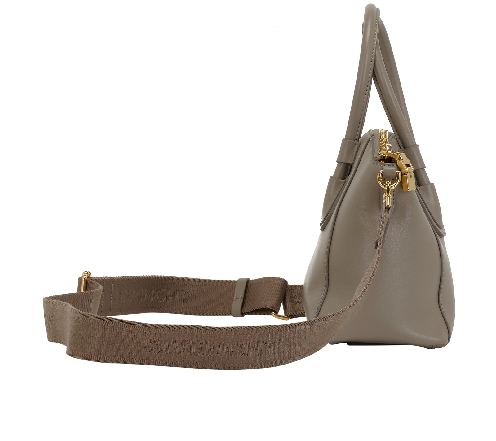 Mini Antigona Top Handle Bag, &pound;630, Handbags, Grey, Leather, Side view